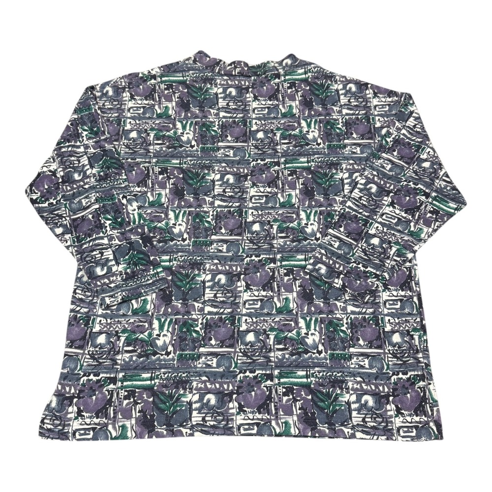 Vintage 90s Maggie Lawrence Sports Floral AOP Long Sleeve Shirt Women's 14/16W - Picture 3 of 7